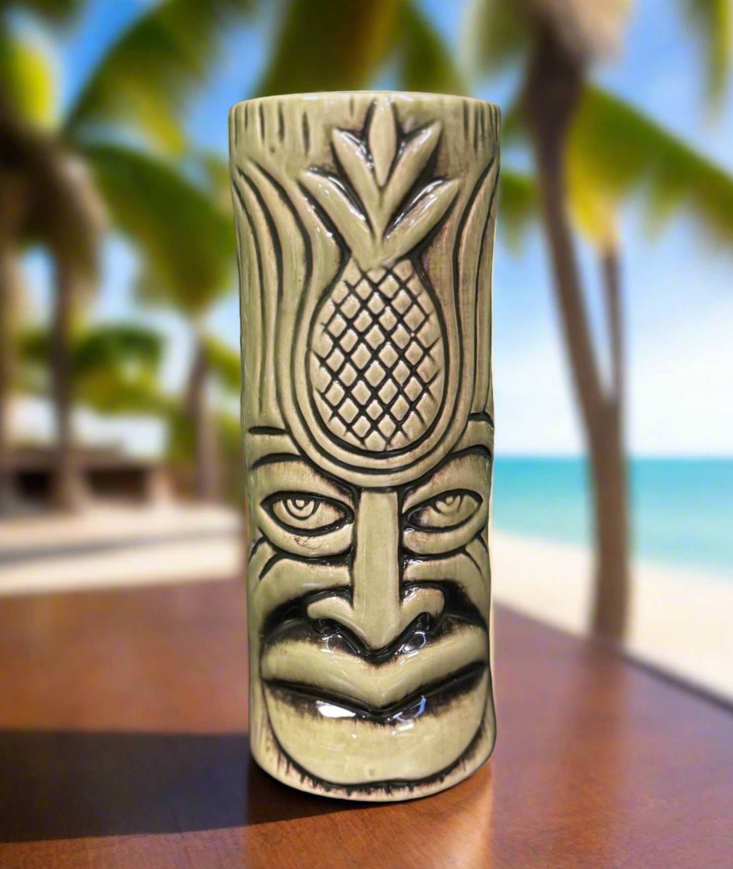 Ceramic Tiki Mug - Sage