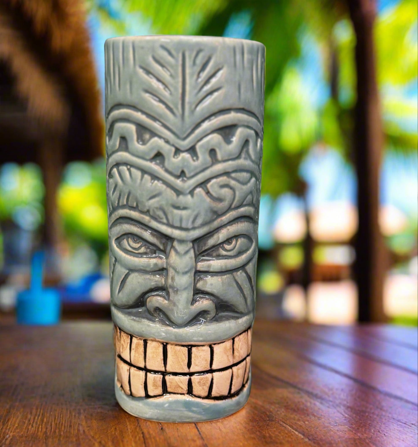Ceramic Tiki Mug - Blue