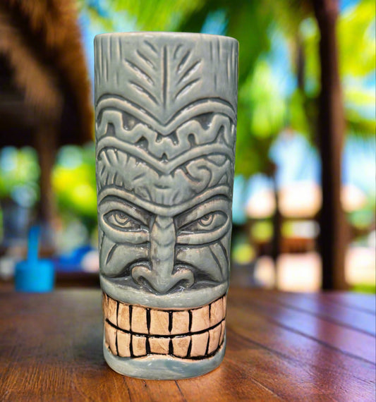 Ceramic Tiki Mug - Blue