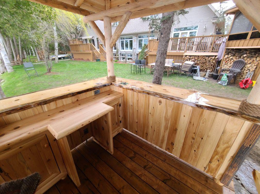 Custom Cedar Bar Interior