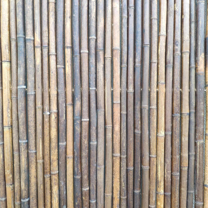 Dark Carbonized Bamboo Fencing