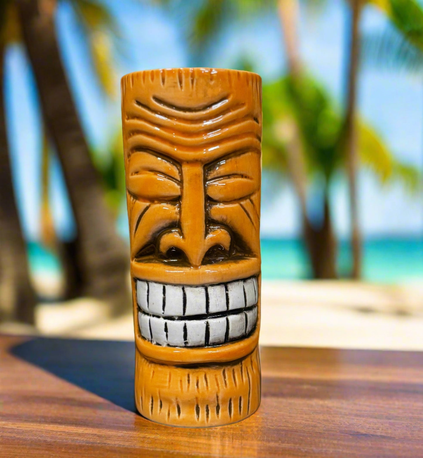 Ceramic Tiki Mug - Peach