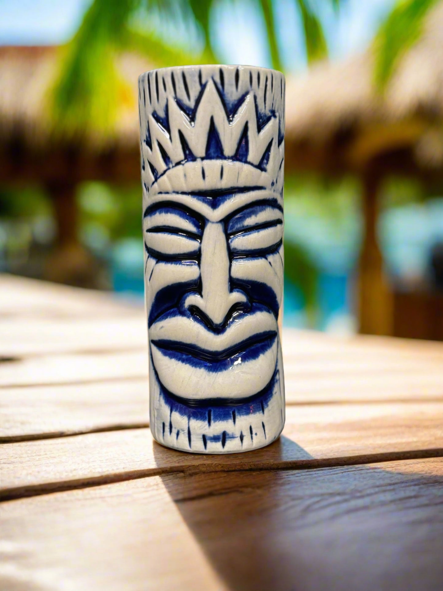 Ceramic Tiki Mug - Navy