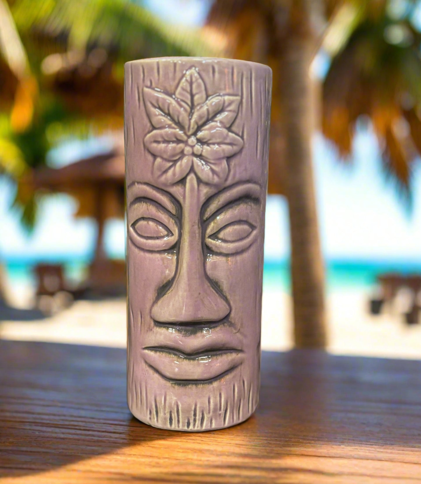 Ceramic Tiki Mug - Purple