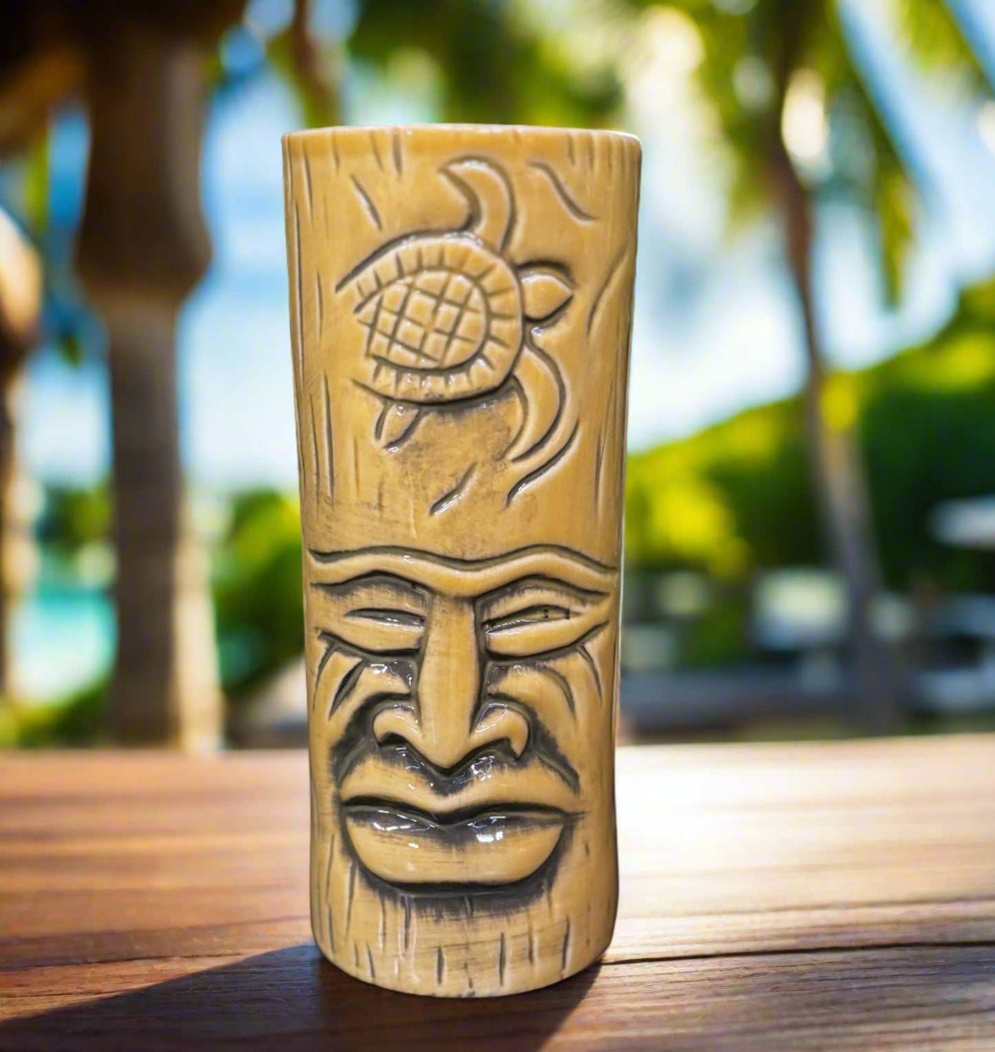 Ceramic Tiki Mug - Yellow