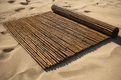Dark Carbonized Bamboo Fencing