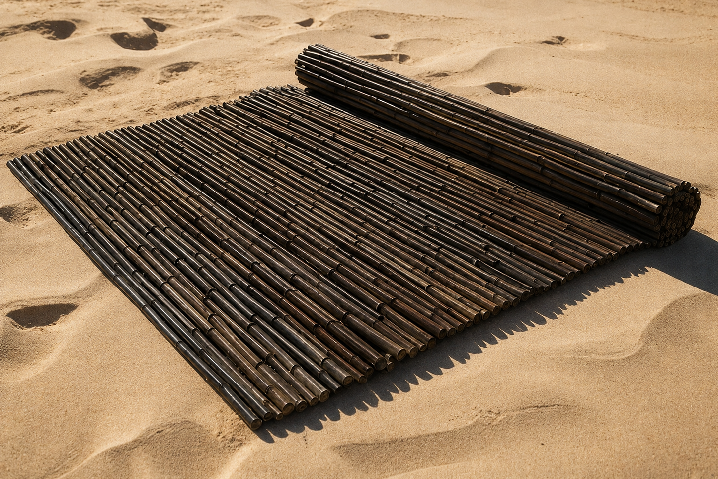 Dark Brown Bamboo Fencing