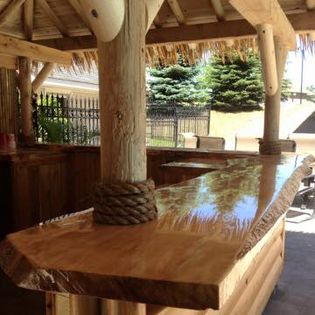 Rustic Cedar Bar Details