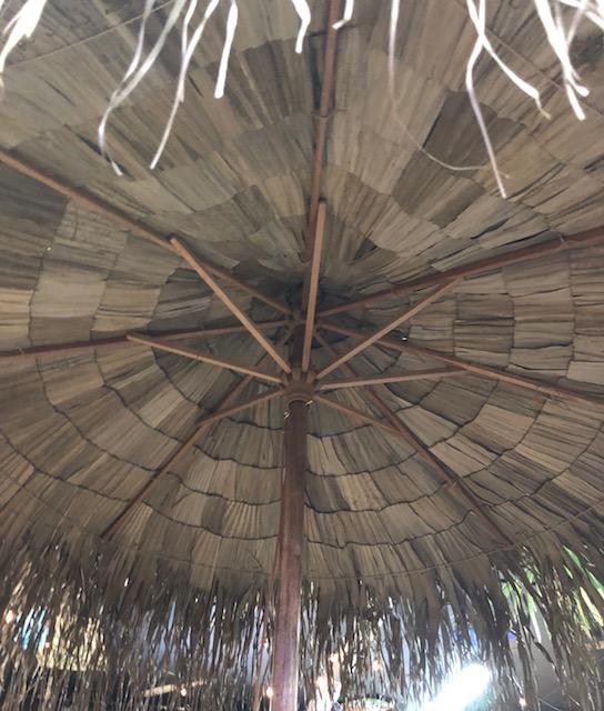 Thatched A Frame 7' Thatched Umbrella with Frame – Tiki Escapes